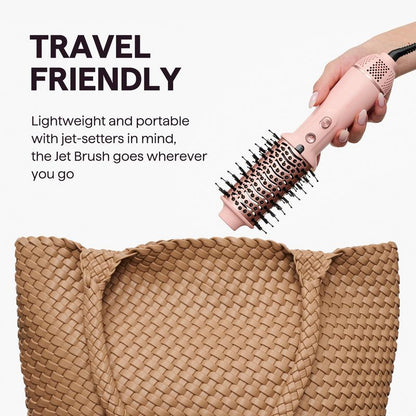 Wavytalk Jet Brush Dual Voltage Ionic Hair Dryer Brush, Reduces Damage, Anti-Frizz Straight Hair, Curls and Blowouts