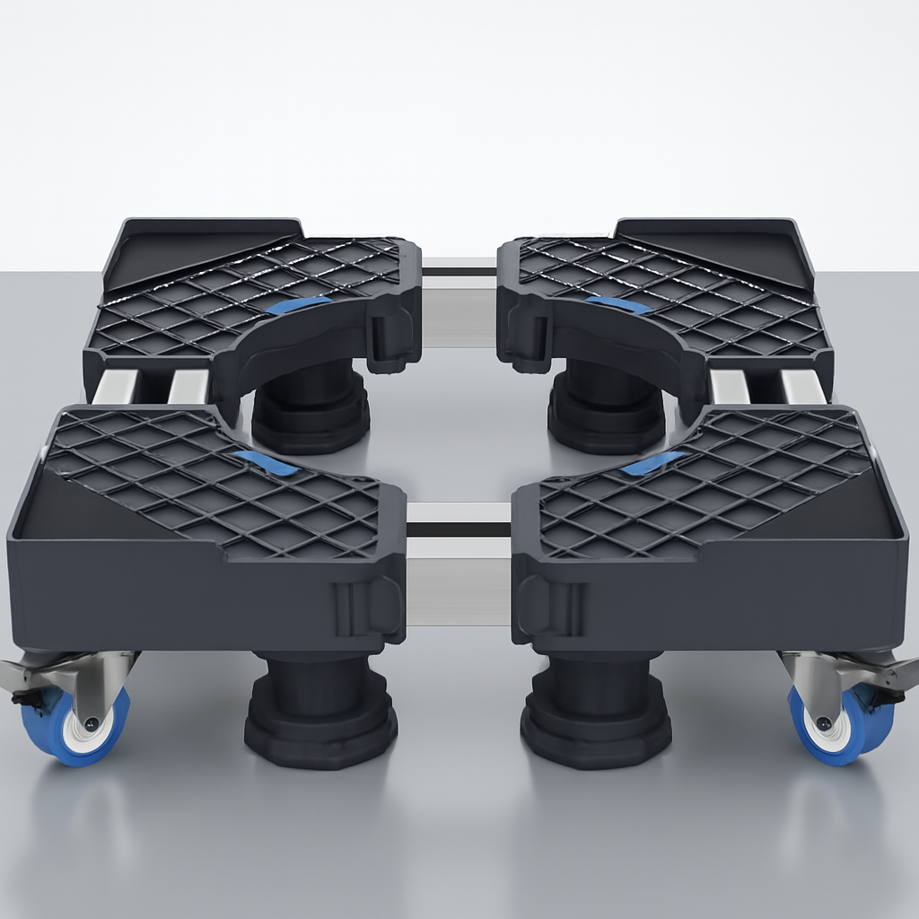 Универсална стойка за пералня и хладилник FlexiLift™ с регулируеми колела и опора за височина