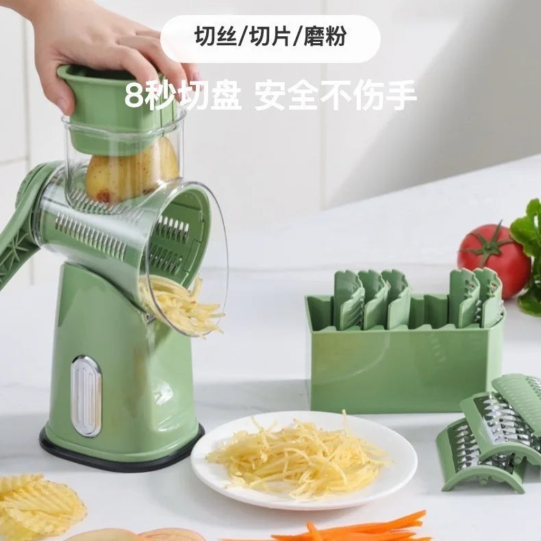 Популярен многофункционален резач за зеленчуци, ръчен резач за зеленчуци за картофи и репички