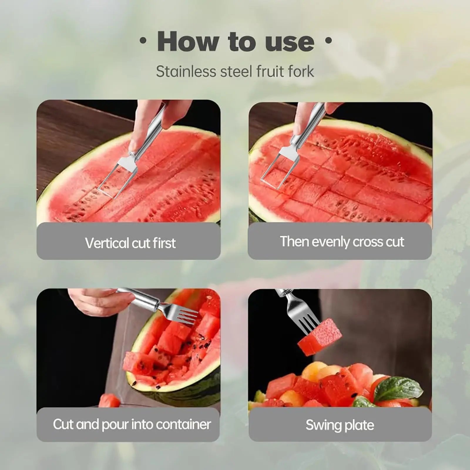 FruitEase™ 2-in-1 Slicer & Fork