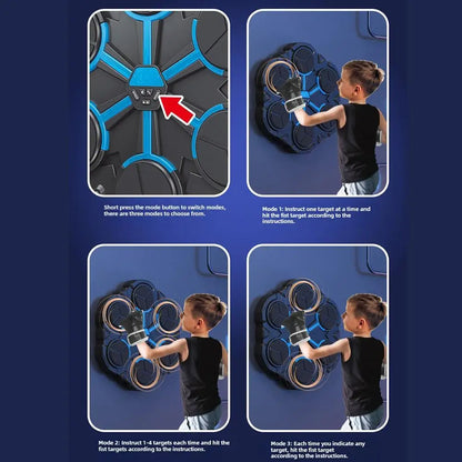 Smart Music Boxing Machine Home Wall Target Children's Strike Reaction Indoor Electronic Target Sanda Training Device