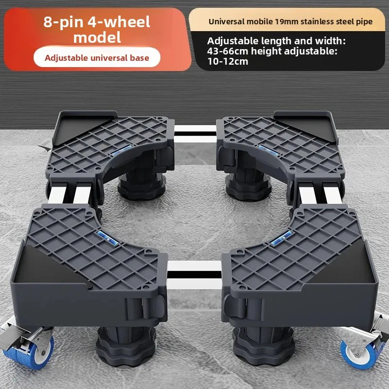 Универсална стойка за пералня и хладилник FlexiLift™ с регулируеми колела и опора за височина