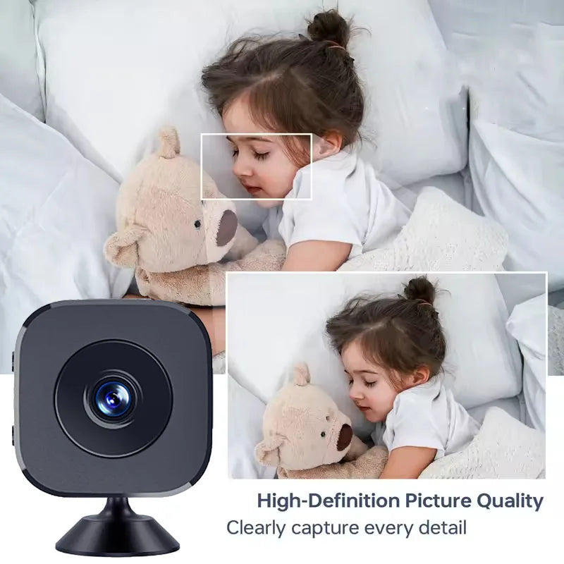 1080P HD Mini WiFi Camera Indoor Safety Security Surveillance Baby Monitor Night Vision Camcorder IP Cam Audio Video Recorder