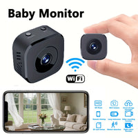 1080P HD Mini WiFi Camera Indoor Safety Security Surveillance Baby Monitor Night Vision Camcorder IP Cam Audio Video Recorder