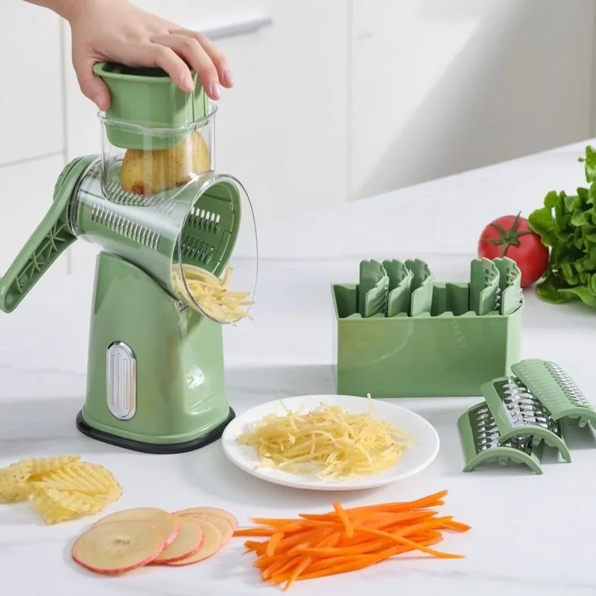 Популярен многофункционален резач за зеленчуци, ръчен резач за зеленчуци за картофи и репички