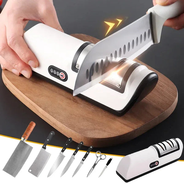 Kitchen Electric Knife Sharpener Multifunctional Automatic Professional Kitchen Knife Sharpener Household Knife Sharpener