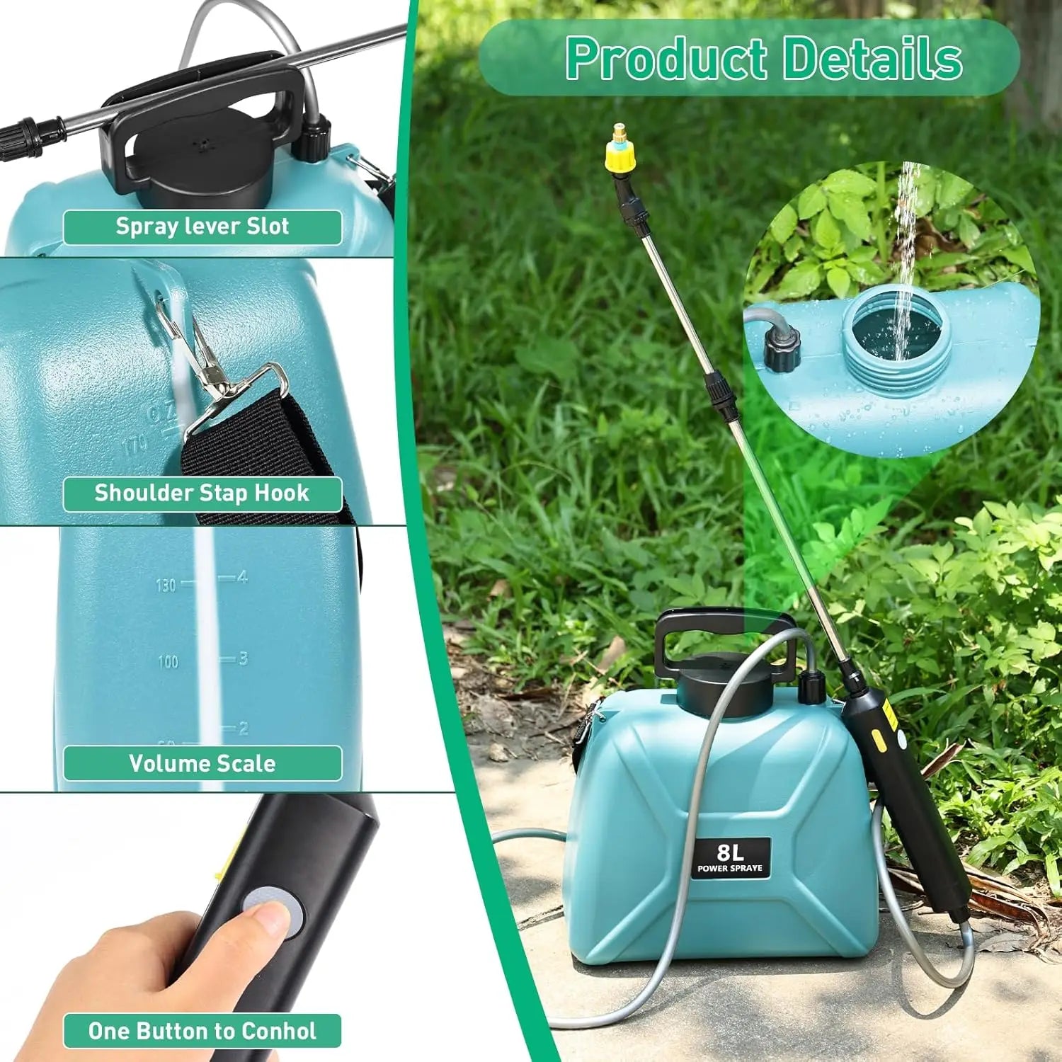 HydraForce 8L™ Electric Garden Sprayer | Automatic Plant Watering