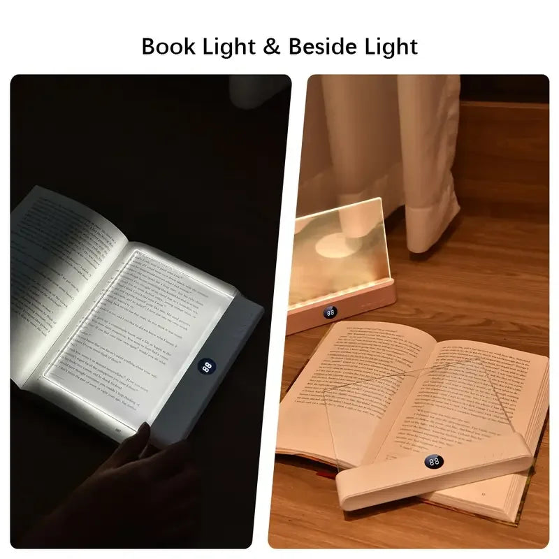 LED Flat Panel Reading Light – Eye Protection Book Light for Night Reading, Rechargeable & Portable Student Lamp