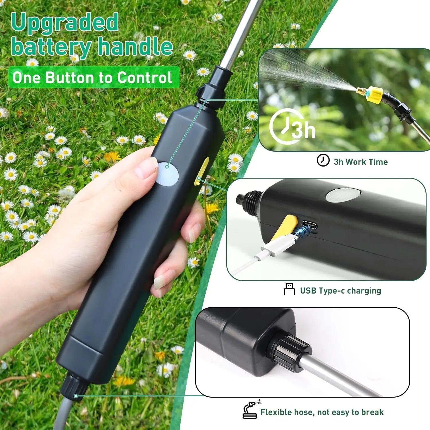 HydraForce 8L™ Electric Garden Sprayer | Automatic Plant Watering
