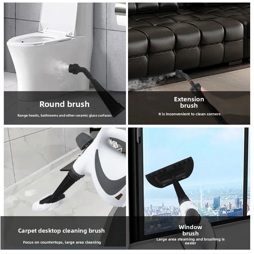 Pressurized Handheld Steam Cleaner for Home - Portable Multi-purpose High Pressure Deep Multi-surface Cleaning Steamer Machine